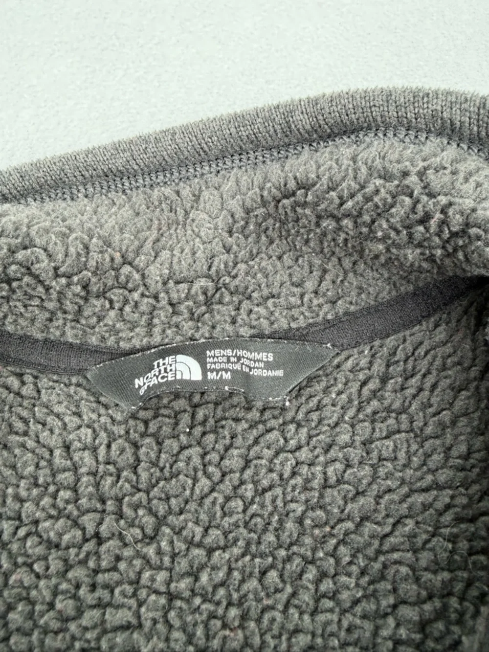 The North Face Dark Grey 1/2 Zip Fleece Pullover Jacket Medium Mens
